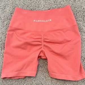 Alphalete Coral High-Rise Scrunch Bike Shorts